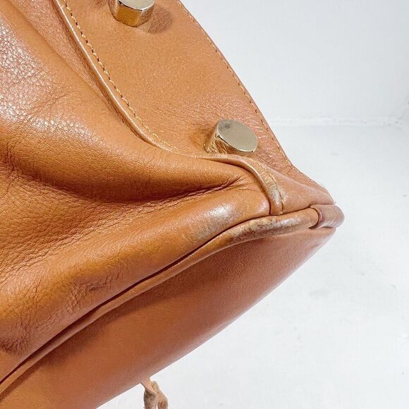 Rebecca Minkoff Mini 5 Zip Convertible Crossbody Bag Tan Leather Purse - Picture 9 of 10